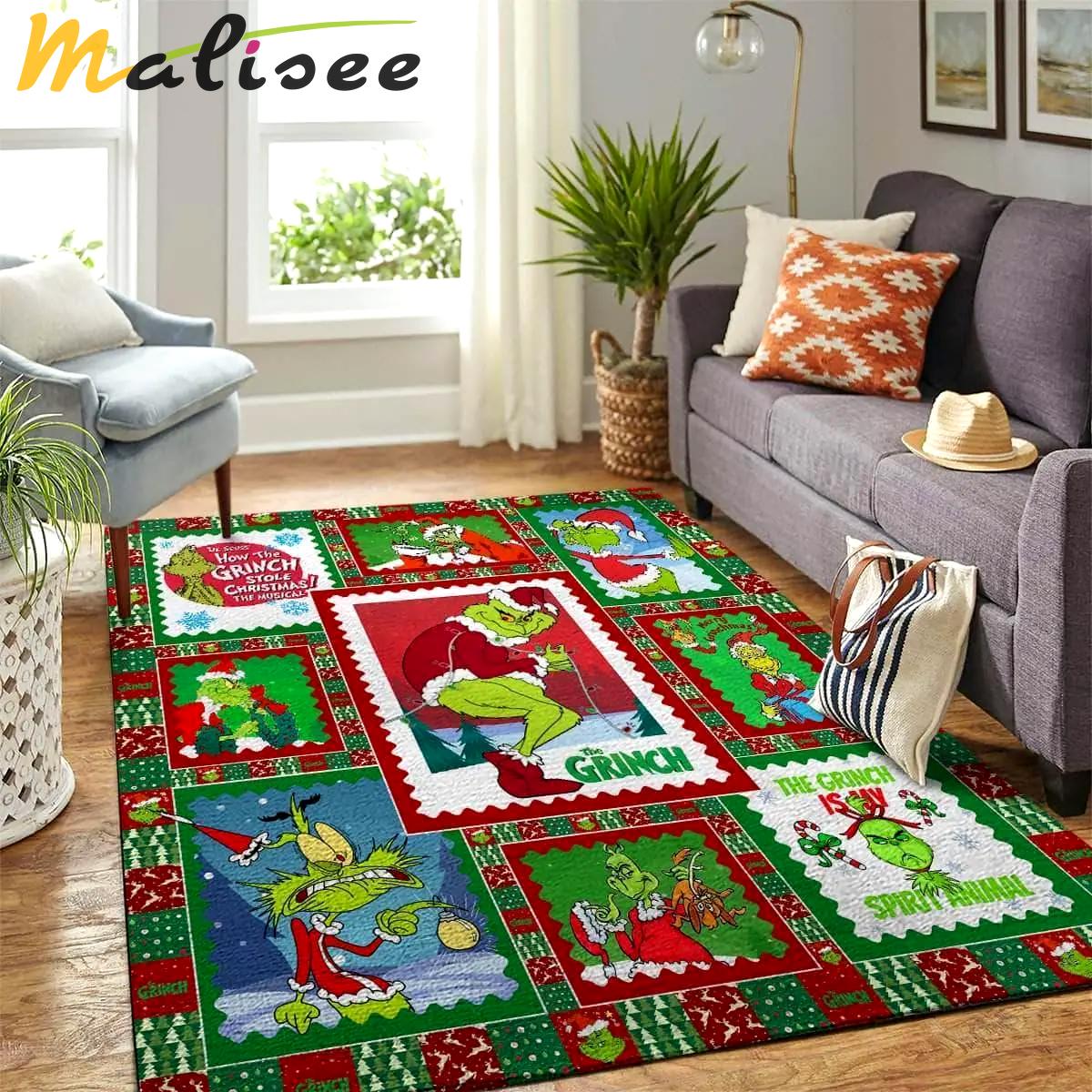 Grinch rug christmas decorations area rug living room carpet rug regtangle carpet floor decor home decor Rectangle Rug