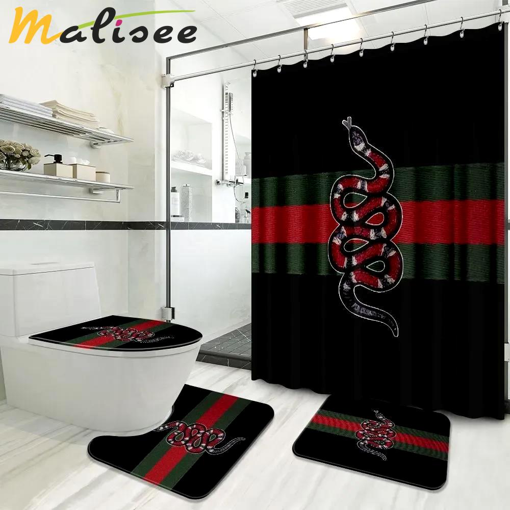 Gucci bathroom set luxury fashion brand bath mat home decor hypebeast Bathroom Set