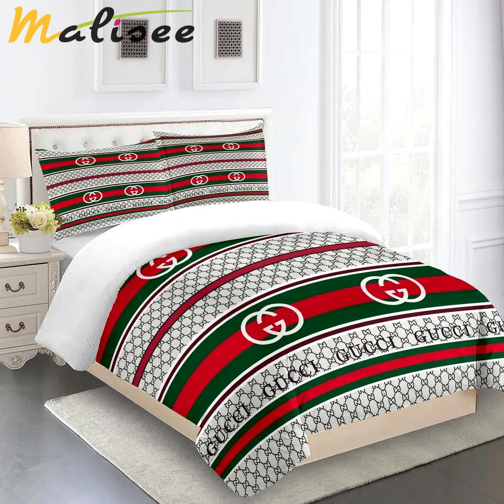 Gucci fashion logo limited luxury brand bedding set home decorations 16 Bedding Sets