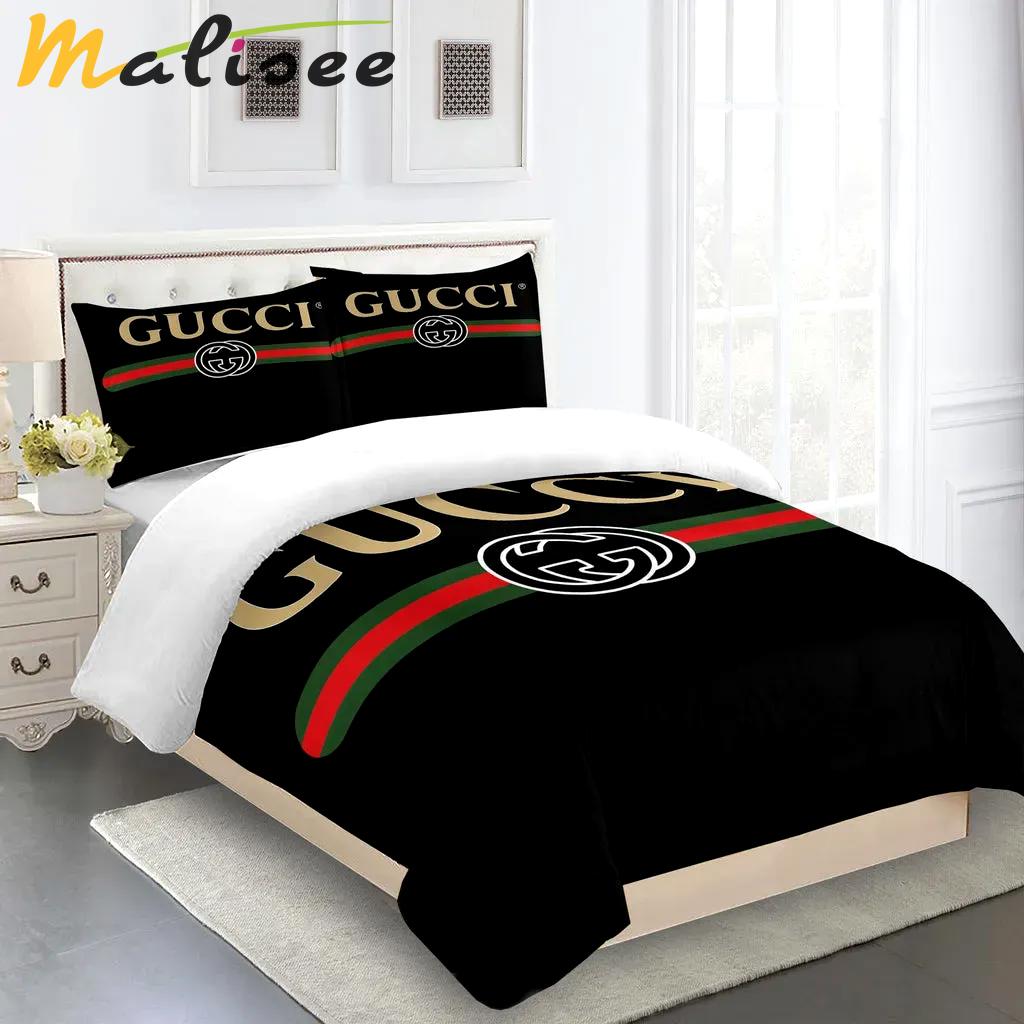 Gucci fashion logo limited luxury brand bedding set home decorations 19 Bedding Sets