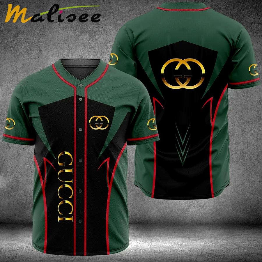 Gucci green baseball jersey shirt luxury clothing clothes sport for men women hot 2023 Baseball Jersey Shirt