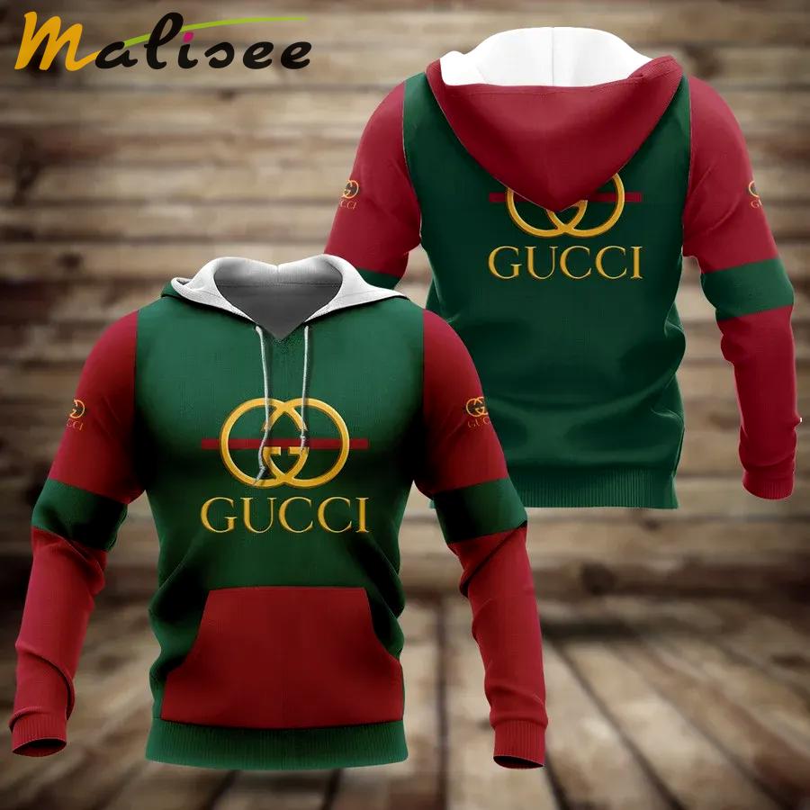 Gucci green unisex hoodie for men women luxury brand clothing clothes outfit Hoodie 3D