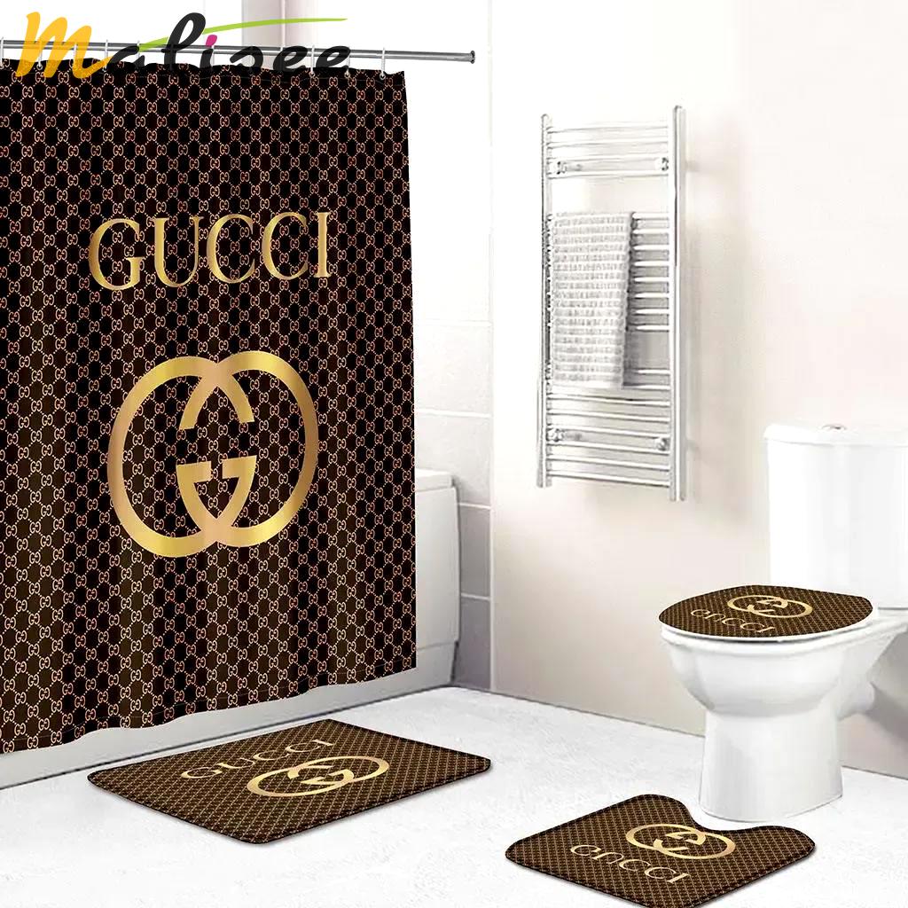 Gucci home decor bathroom sets hypebeast luxury fashion brand bath mat Bathroom Set