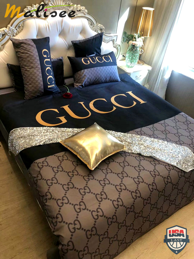 Gucci luxury brand 3d bedding set duvet cover 46 Bedding Sets