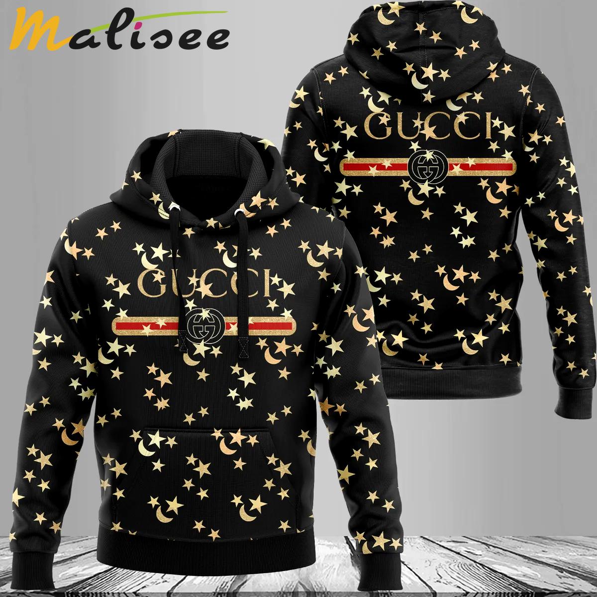 Gucci moon star luxury unisex premium hoodie luxury brand outfit for men women Hoodie 3D
