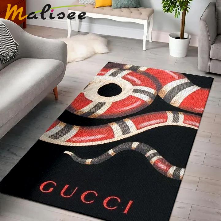 Gucci snake cool logo type 348. Upgrade Your Living Room with Luxury Home Decor: Area Carpets, Floor Decor, Door Mats, and Hot Gift Items with style a High-End Fashion Brand Rectangle Rug
