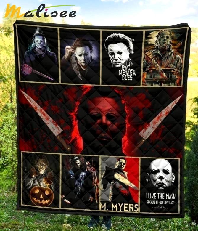 Halloween decorations michael myer halloween horror movies quilt blanket Quilt Blanket