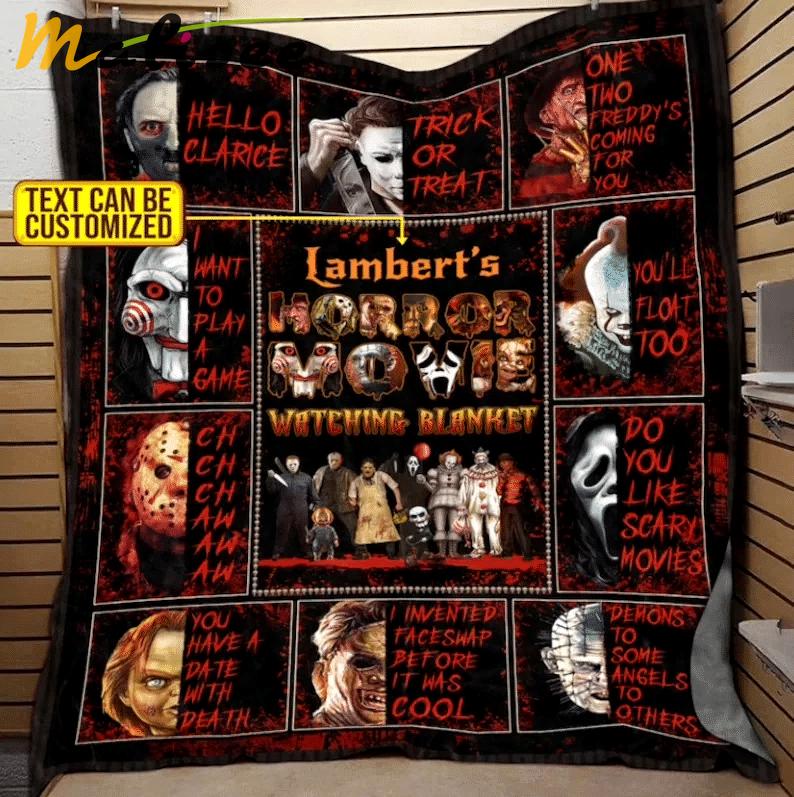 Halloween decorations personalized horror movie halloween quilt blanket Quilt Blanket