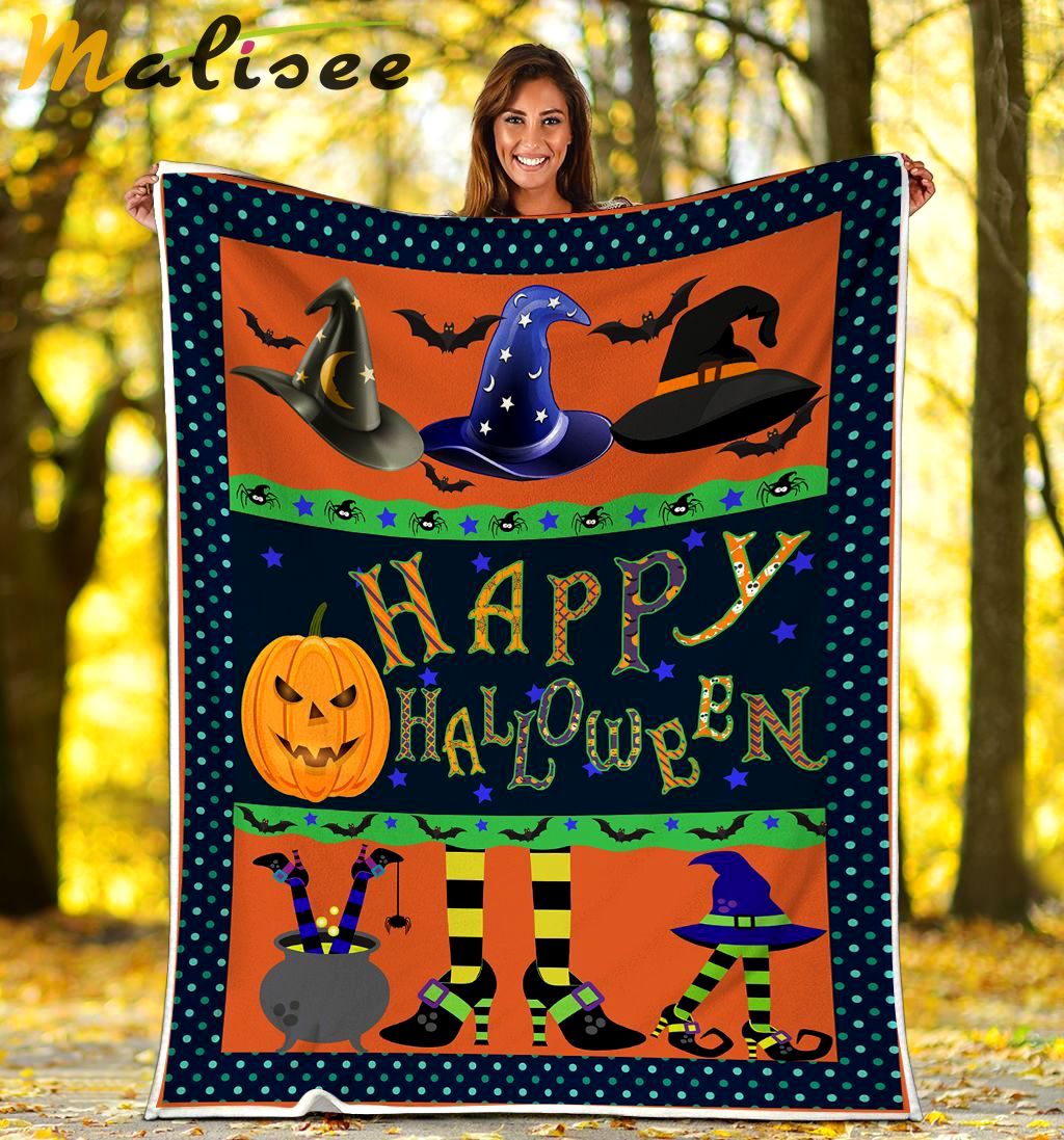 Halloween decorations witchcraft happy halloween fleece blanket – quilt blanket Quilt Blanket