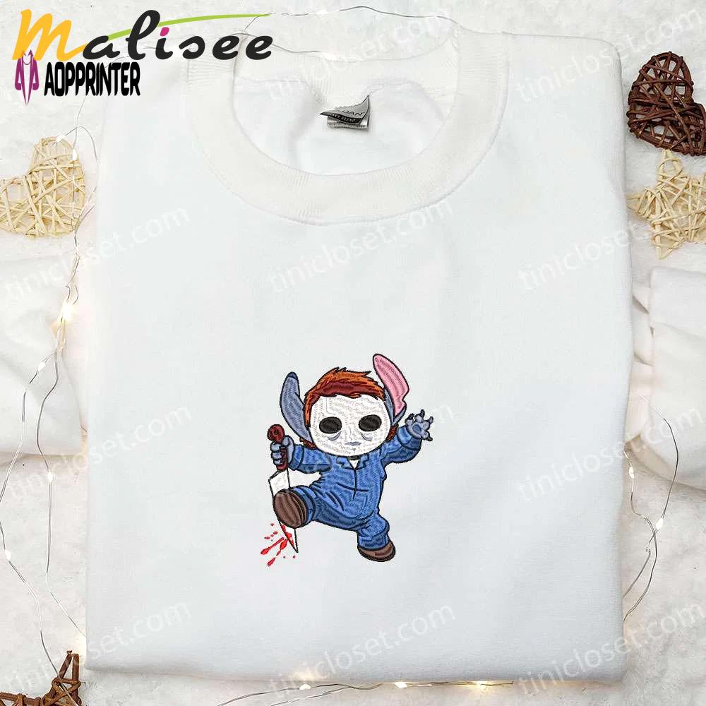Halloween stitch cosplay embroidered sweatshirt – disney shirt funny t-shirt Embroidered Shirt