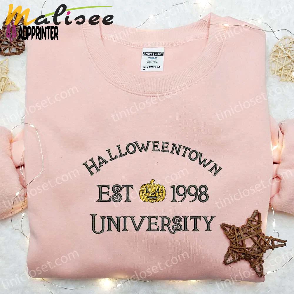 Halloweentown university est 1998 embroidered shirt: vintage halloween gift for halloween lovers Embroidered Shirt