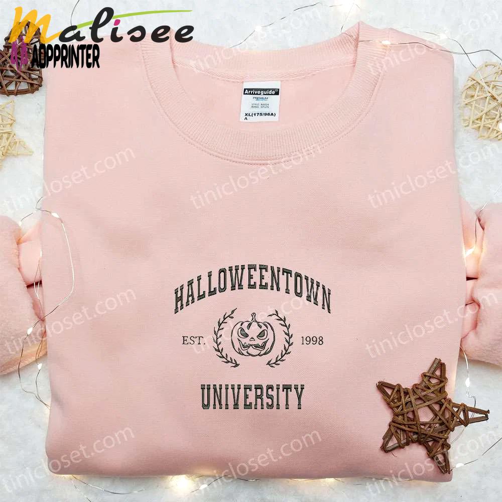 Halloweentown university est 1998 pumpkin sweatshirt: vintage halloween shirt & clothing Embroidered Shirt