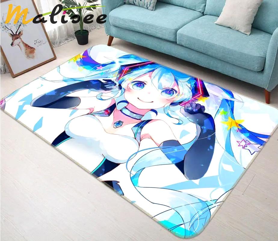 Hatsune miku anime 69 area rug living room and bed room rug rug regtangle carpet floor decor home decor Rectangle Rug