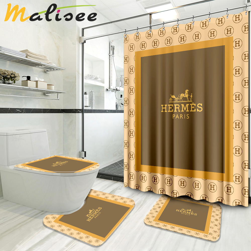 Hermes preium bath mat home decor bathroom sets luxury fashion brand hypebeast Bathroom Set
