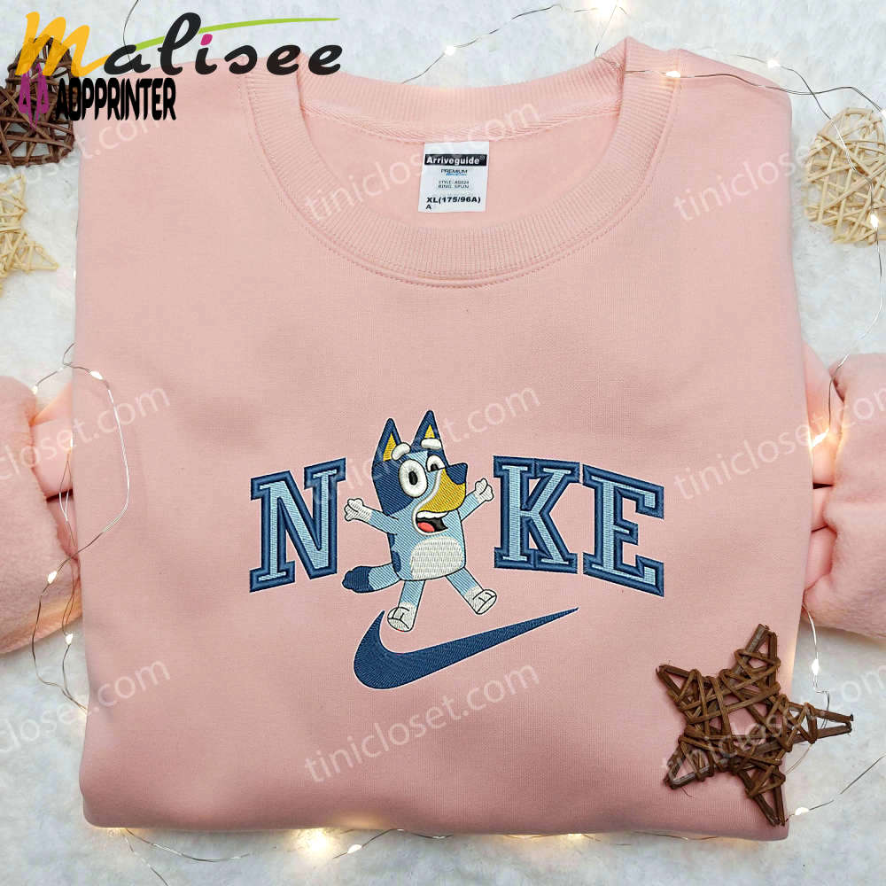 Hey bluey x nike custom embroidered shirt – unique stylish & personalized Embroidered Shirt