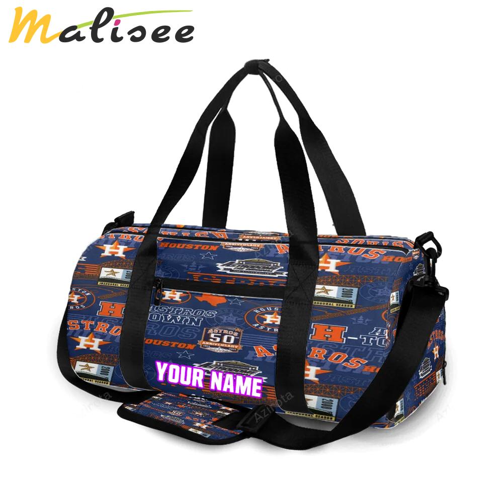 Houston astros emblem v13 personalized name travel bag gym bag 2145 Travel Bag