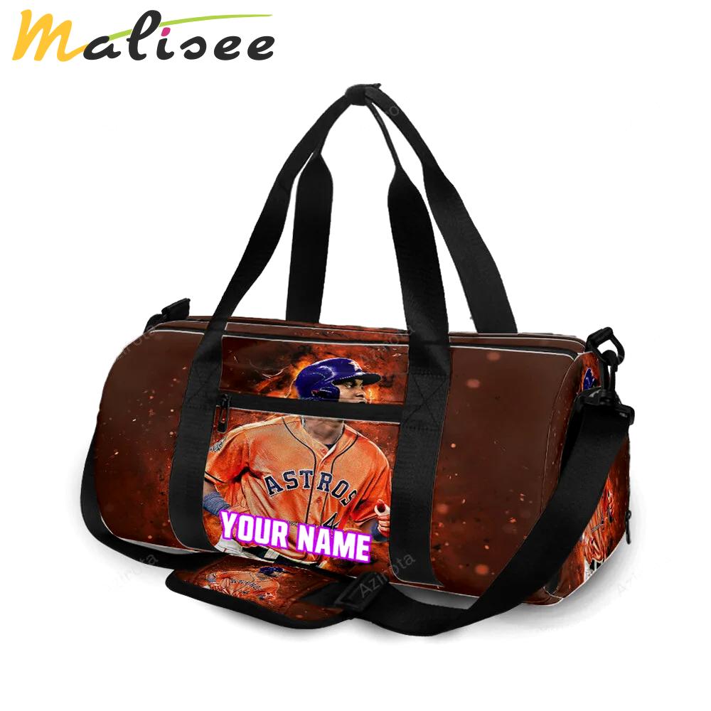 Houston astros yordan alvarez personalized name travel bag gym bag 42 Travel Bag