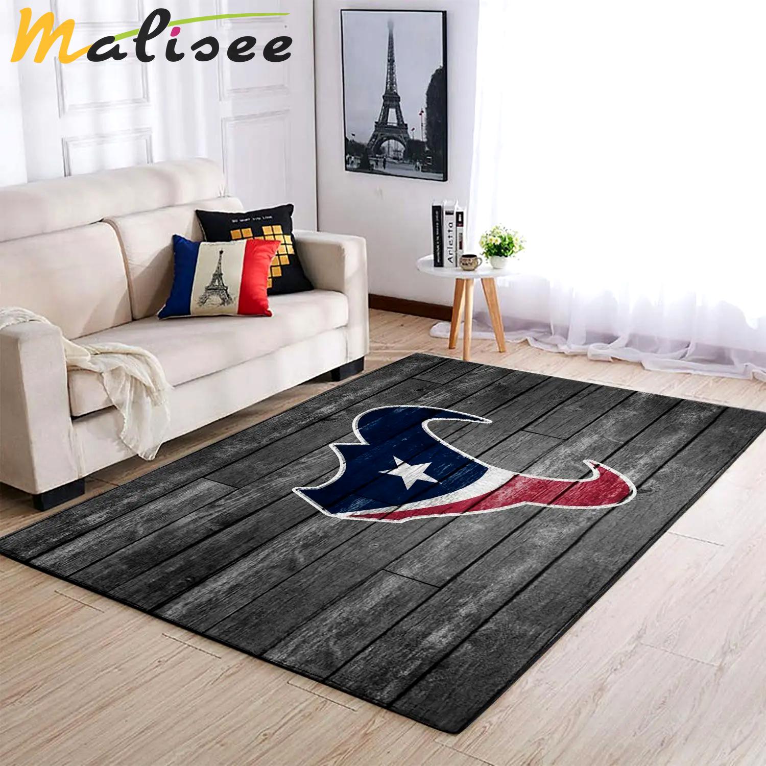 Houston texans nfl football living room carpet wooden home rug regtangle carpet Rectangle Rug