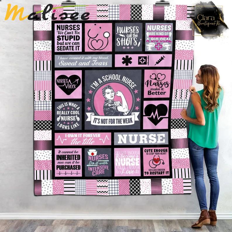 I’m a nurse it’s not for weak we can do it fleece blanket, mink sherpa blanket, nurse blanket, gift for nurse, nurse life quilt Quilt Blanket