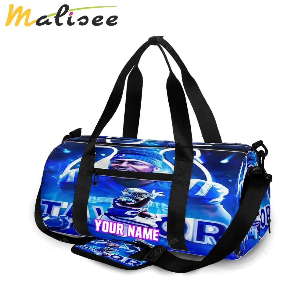 Indianapolis colts jonathan taylor4 personalized name travel bag gym bag 2090 Travel Bag