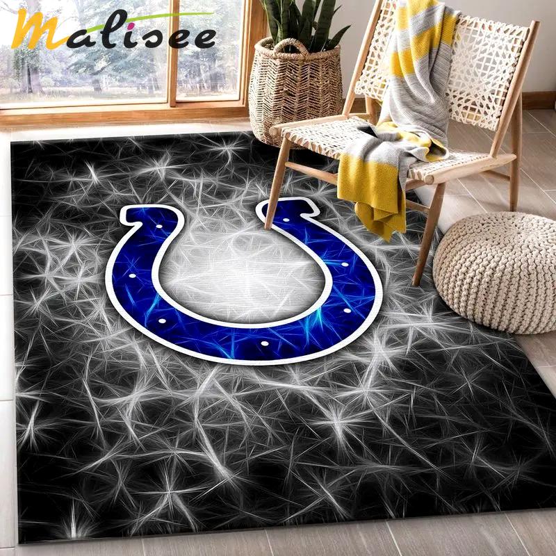 Indianapolis colts nfl 14 living room and bed room rug regtangle carpet Rectangle Rug