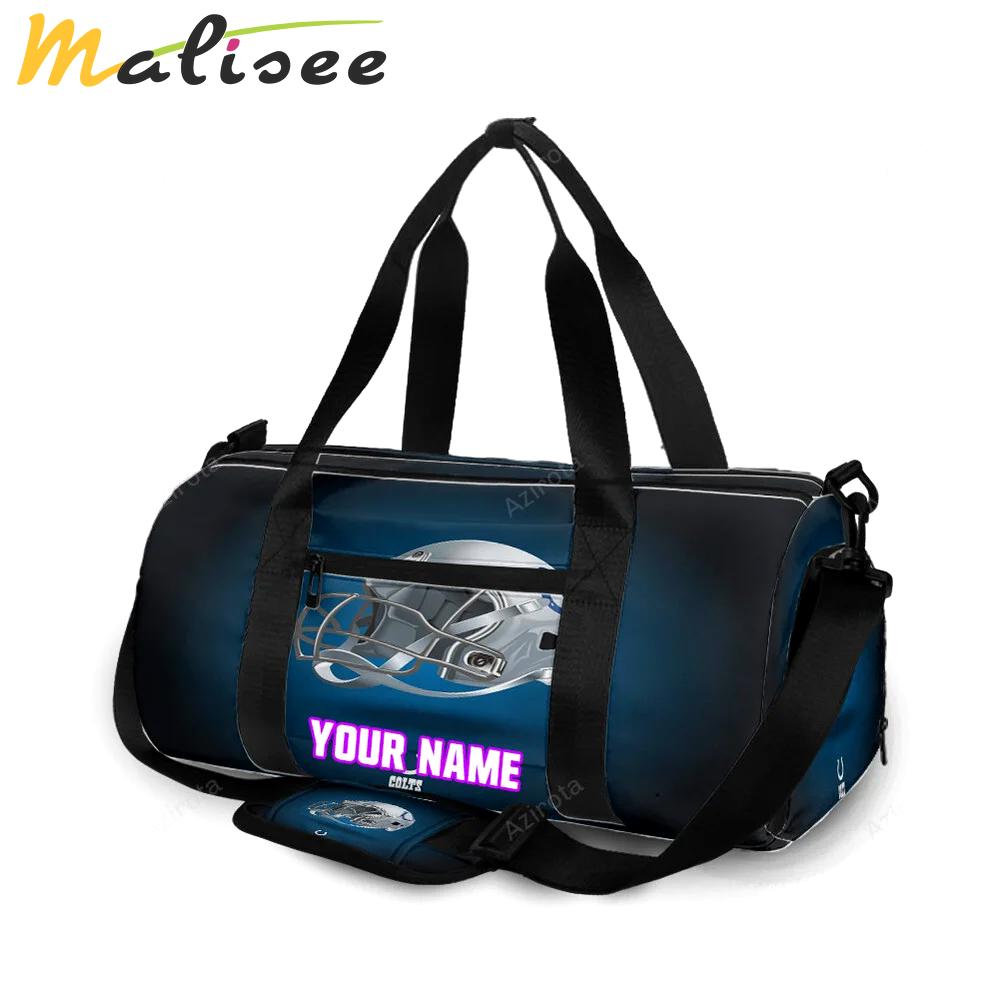 Indianapolis colts shining helmet personalized name travel bag gym bag 1116 Travel Bag