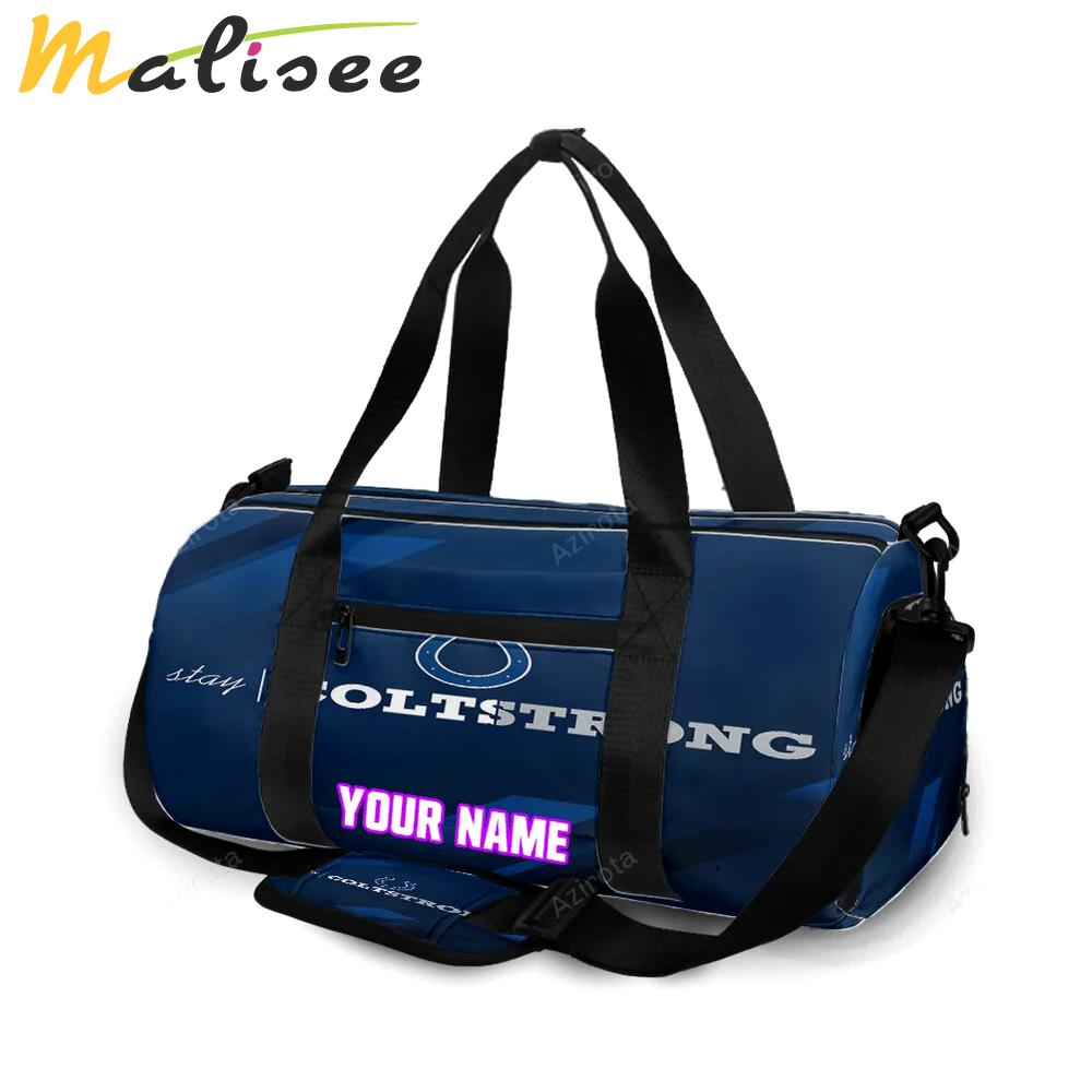 Indianapolis colts stay coltstrong personalized name travel bag gym bag 2127 Travel Bag