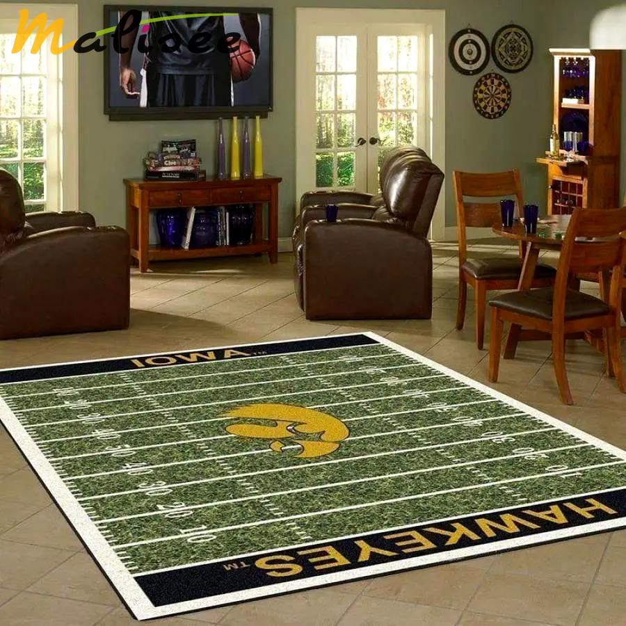 Iowa hawkeyes area rug living room rug home decor ncaa team logo 200217 1 Rectangle Rug