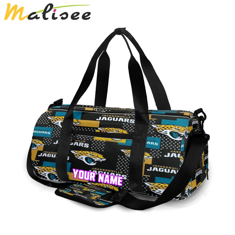 Jacksonville jaguars emblem v9 personalized name travel bag gym bag 546 Travel Bag