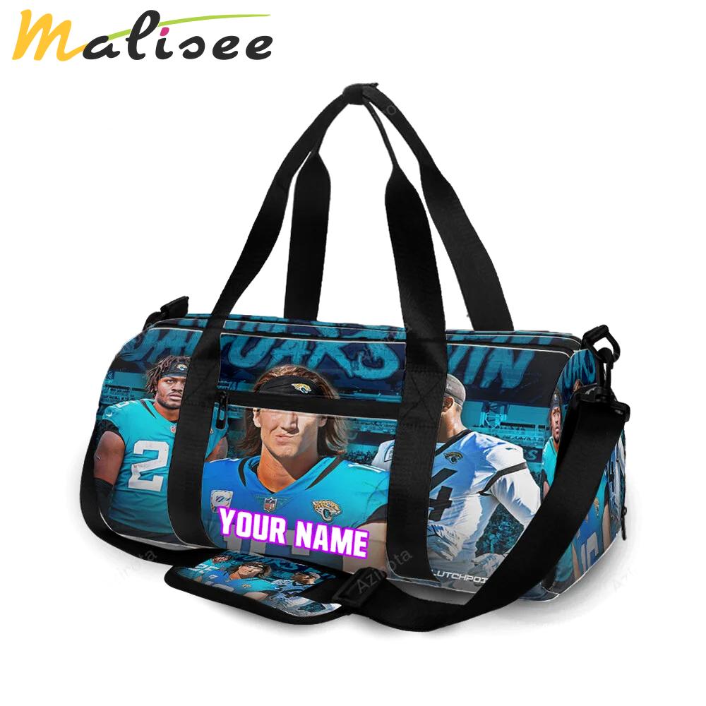 Jacksonville jaguars team v5 personalized name travel bag gym bag 998 Travel Bag
