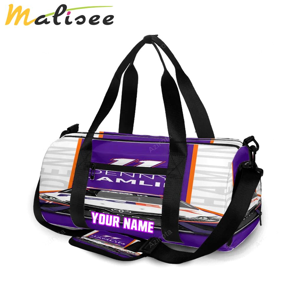 Joe gibbs racing denny hamlin1 personalized name travel bag gym bag 826 Travel Bag