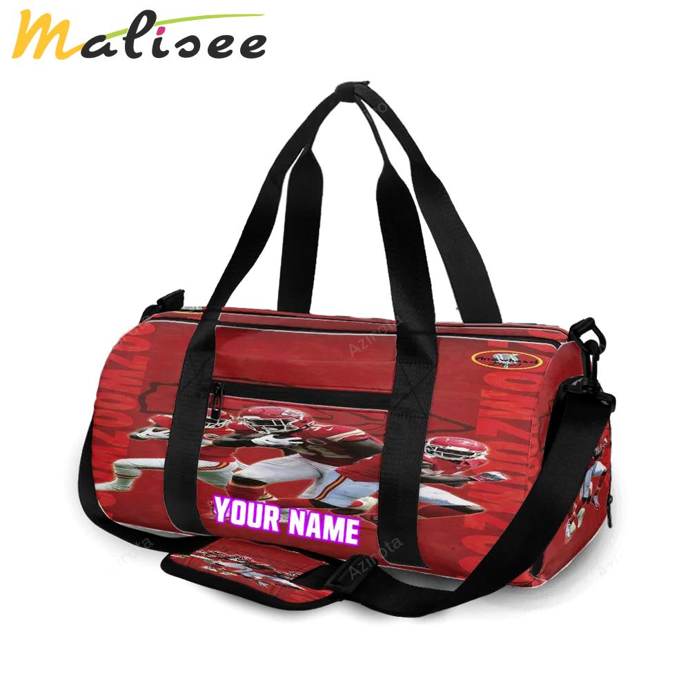 Kansas city chiefs team v7 personalized name travel bag gym bag 1877 Travel Bag