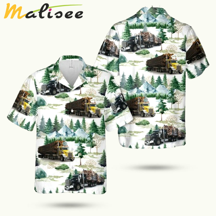 Kenworth t800 logging truck hawaiian shirt Hawaii Shirt Shorts & Flip Flops