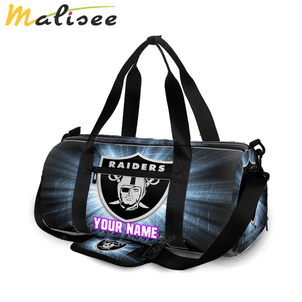 Las vegas raiders logo art17 personalized name travel bag gym bag 1671 Travel Bag