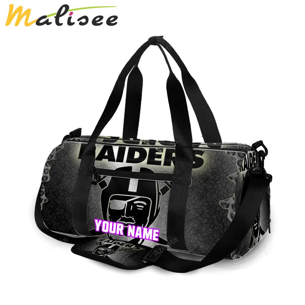 Las vegas raiders logo art18 personalized name travel bag gym bag 122 Travel Bag