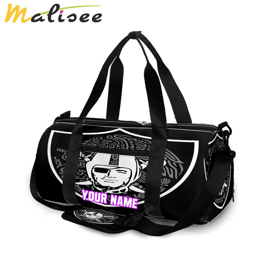 Las vegas raiders logo art2 personalized name travel bag gym bag 1487 Travel Bag