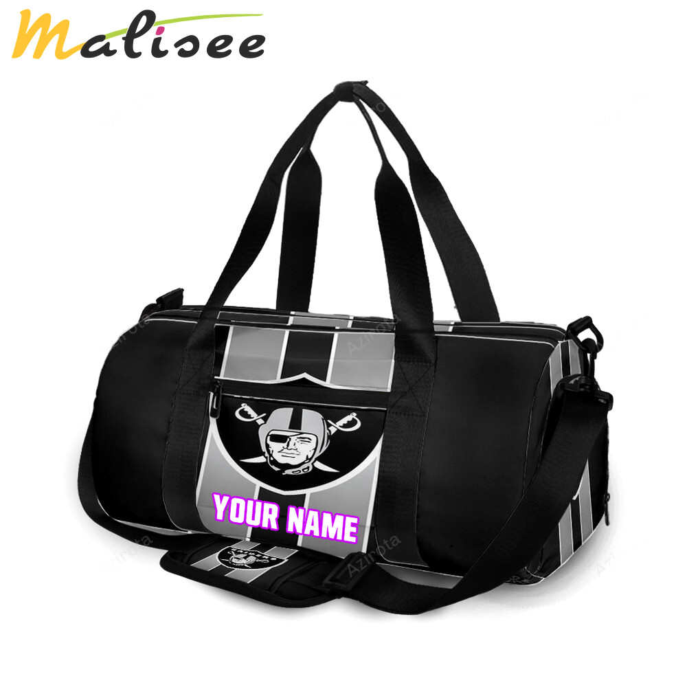 Las vegas raiders logo art4 personalized name travel bag gym bag 1580 Travel Bag