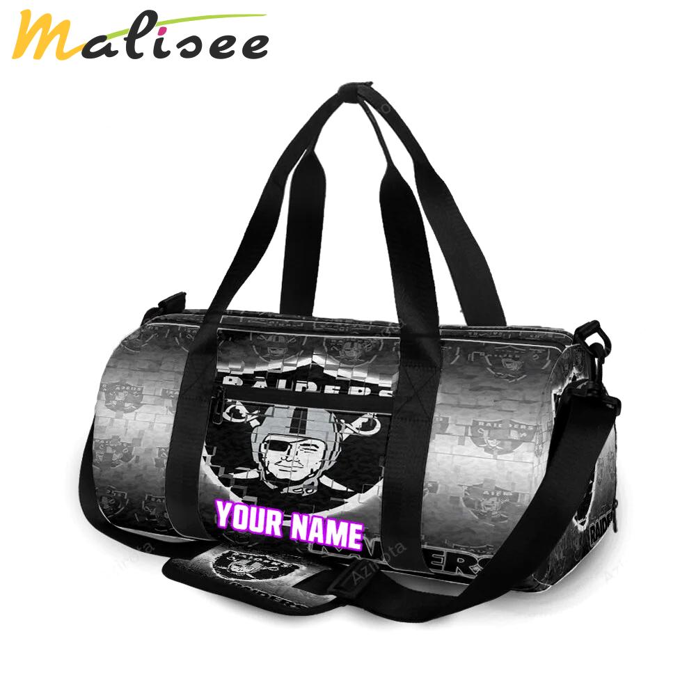 Las vegas raiders logo art6 personalized name travel bag gym bag 781 Travel Bag