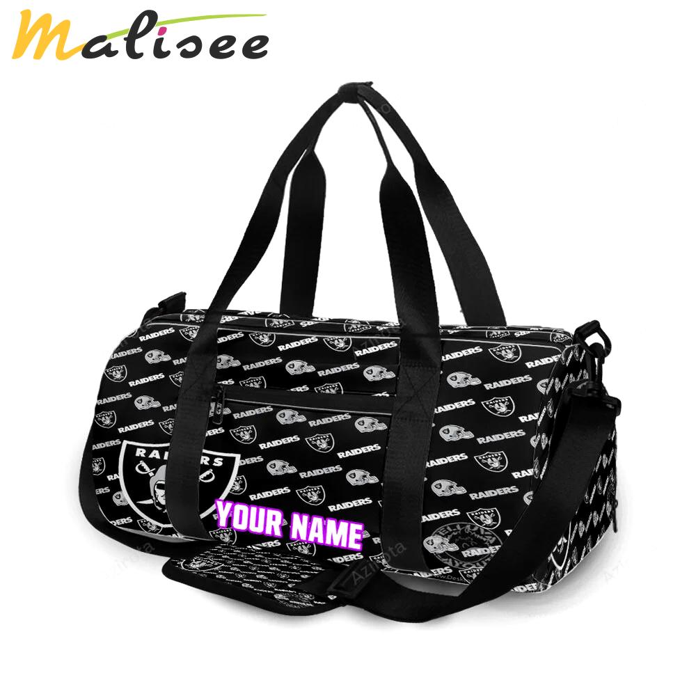Las vegas raiders logo pattern14 personalized name travel bag gym bag 744 Travel Bag