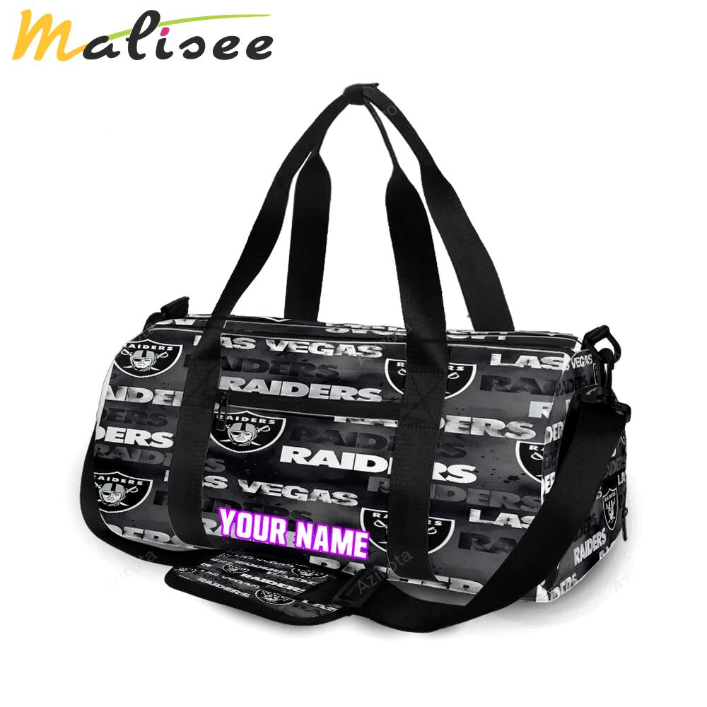 Las vegas raiders logo pattern15 personalized name travel bag gym bag 178 Travel Bag