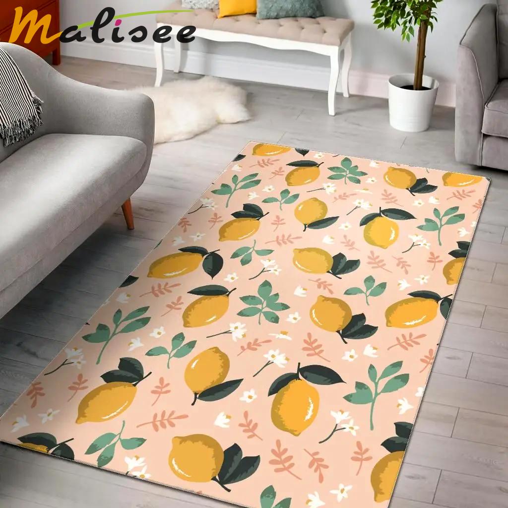 Lemon flower leave pattern dhcdhc dt1910 rug living room rug home decor Rectangle Rug