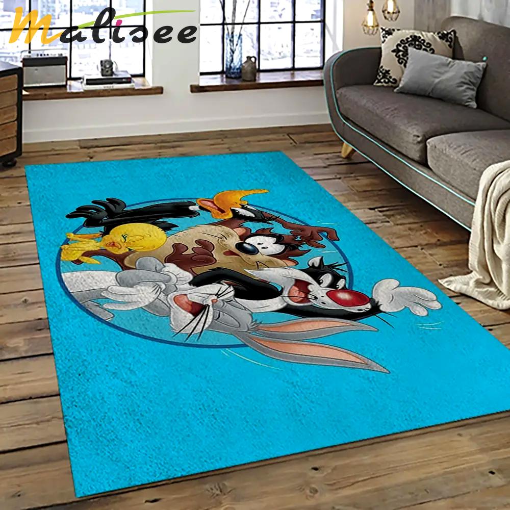 Looney tunes characters cartoon movie carpet rectangle area rug for living room bedroom decor lt54 Rectangle Rug