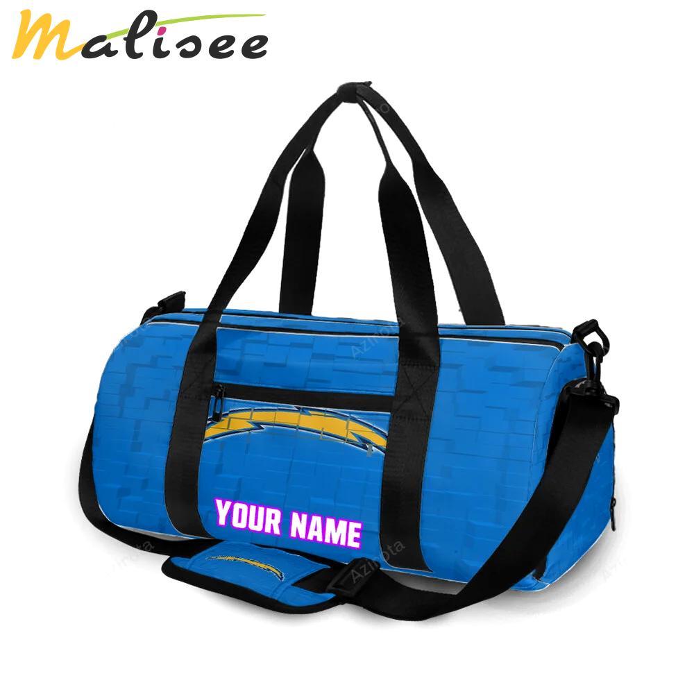 Los angeles chargers emblem v27 personalized name travel bag gym bag 1271 Travel Bag