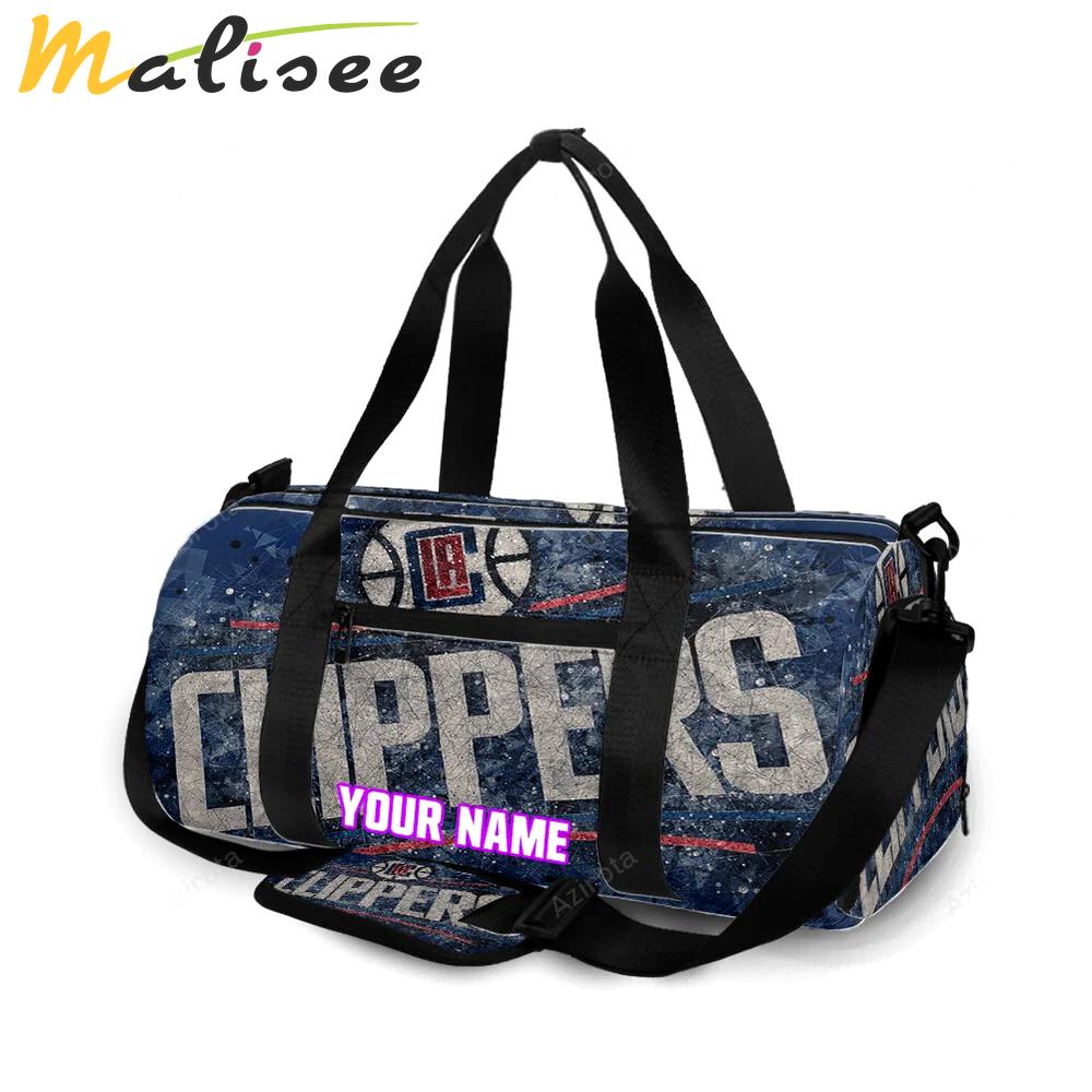 Los angeles clippers creative geometric logo personalized name travel bag gym bag 45 Travel Bag
