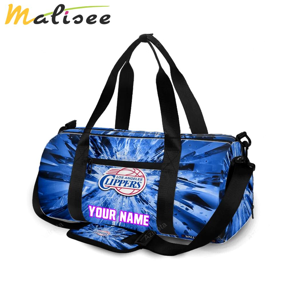 Los angeles clippers crystal personalized name travel bag gym bag 59 Travel Bag