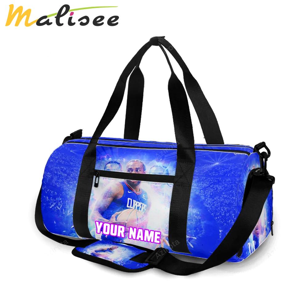 Los angeles clippers kawhi leonard1 personalized name travel bag gym bag 1065 Travel Bag