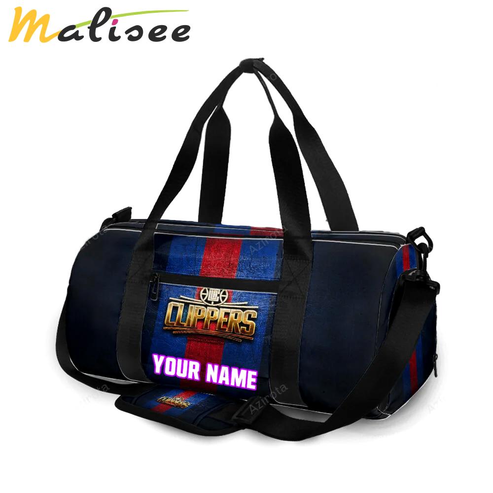 Los angeles clippers logo golden personalized name travel bag gym bag 1026 Travel Bag