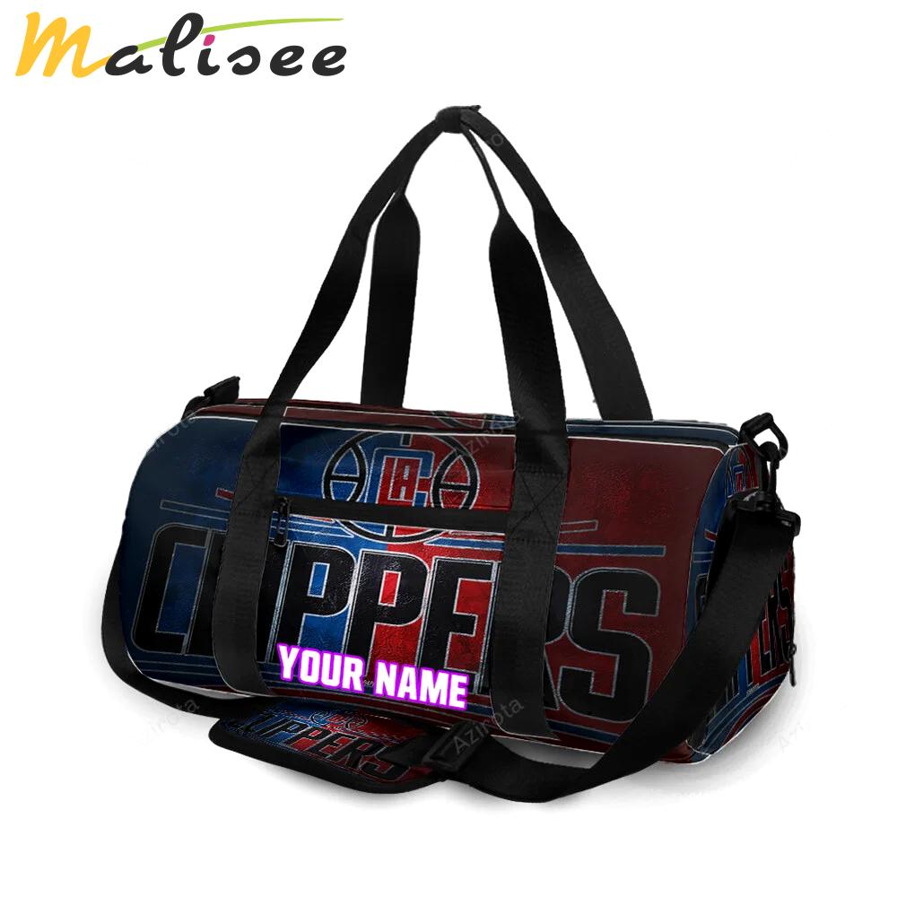 Los angeles clippers stone personalized name travel bag gym bag 1682 Travel Bag