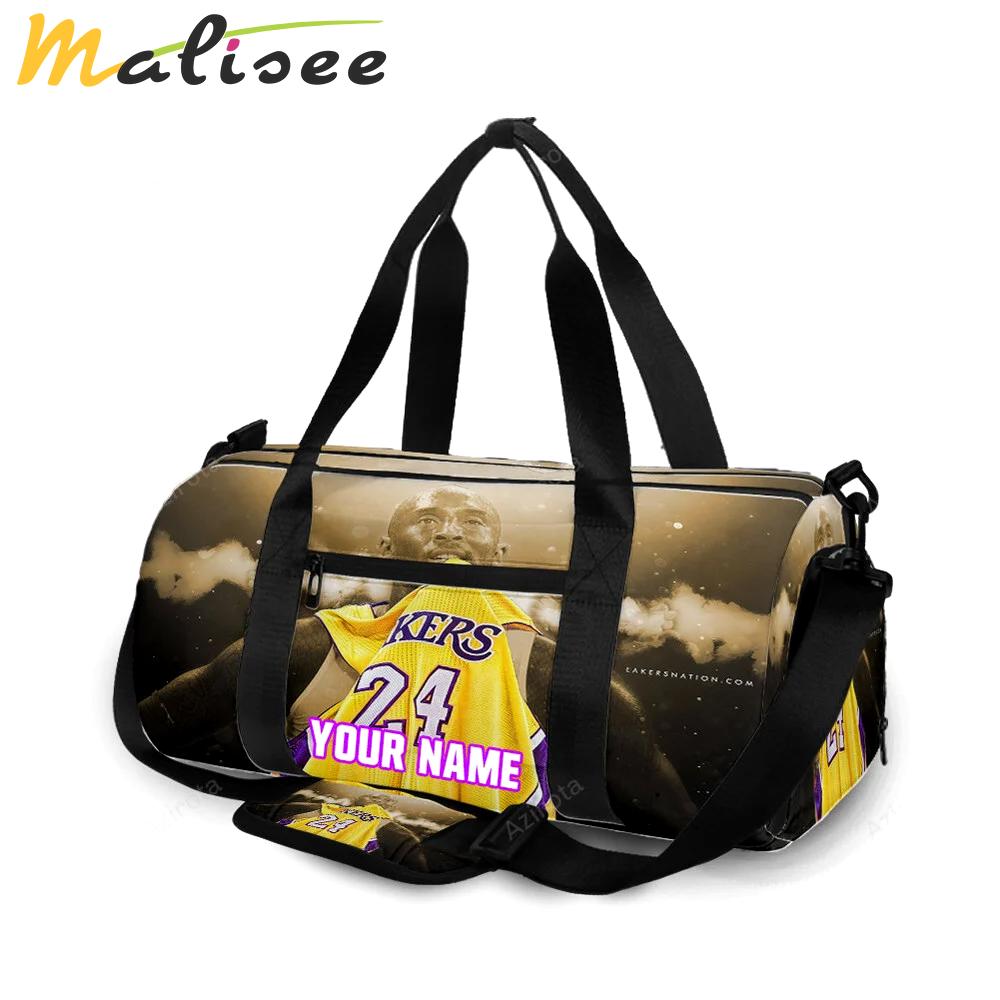 Los angeles lakers 24 kobe bryant v10 personalized name travel bag gym bag 199 Travel Bag