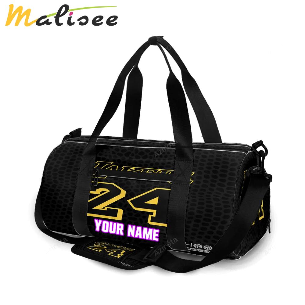 Los angeles lakers 24 kobe bryant v47 personalized name travel bag gym bag 1459 Travel Bag